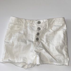 White shorts  Stretch high waist